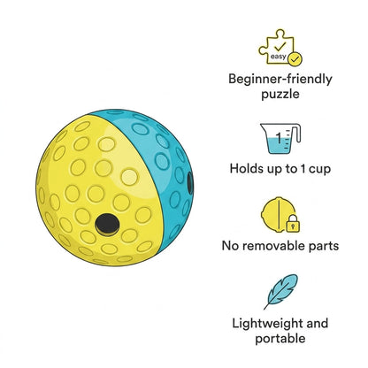 Treat Tumble Puzzle Ball – 4.8" Interactive Kibble & Treat Dispenser for Dogs | Paws Palace