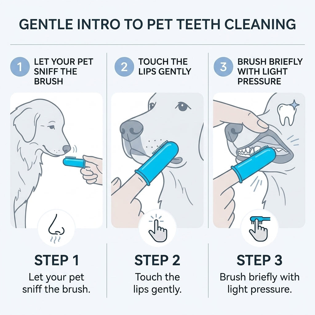 Pet Finger Toothbrush Set – 6 Ultra-Soft Manual Dental Brushes for Dogs & Cats | Paws Palace