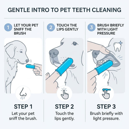 Pet Finger Toothbrush Set – 6 Ultra-Soft Manual Dental Brushes for Dogs & Cats | Paws Palace