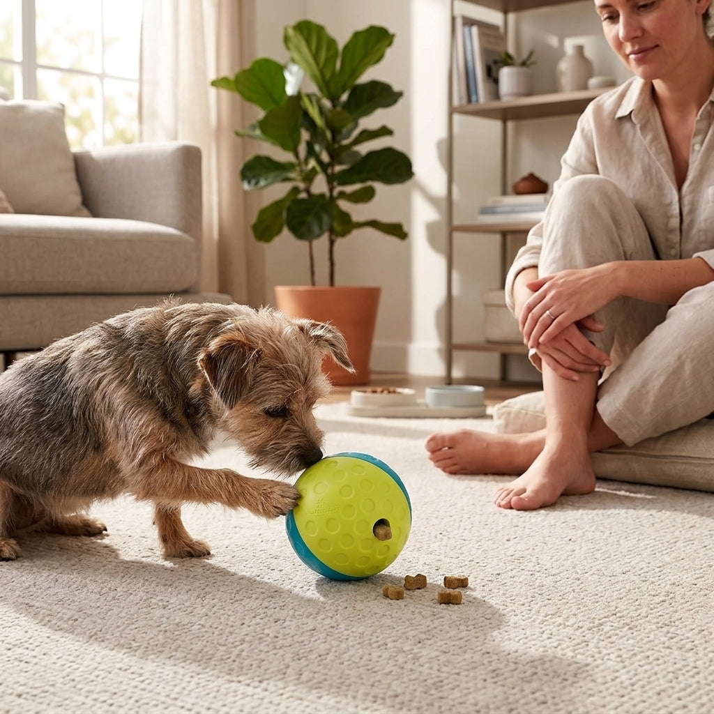 Treat Tumble Puzzle Ball – 4.8" Interactive Kibble & Treat Dispenser for Dogs | Paws Palace