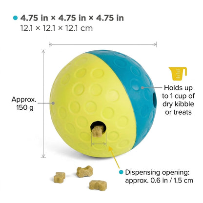 Treat Tumble Puzzle Ball – 4.8" Interactive Kibble & Treat Dispenser for Dogs | Paws Palace