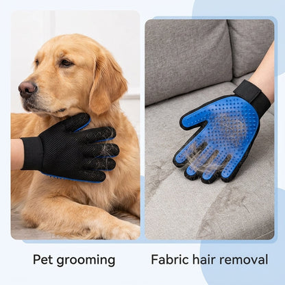 Pet Grooming Glove Set – Reusable Blue Hair Remover Gloves for Dogs & Cats, 1 Pair | Paws Palace