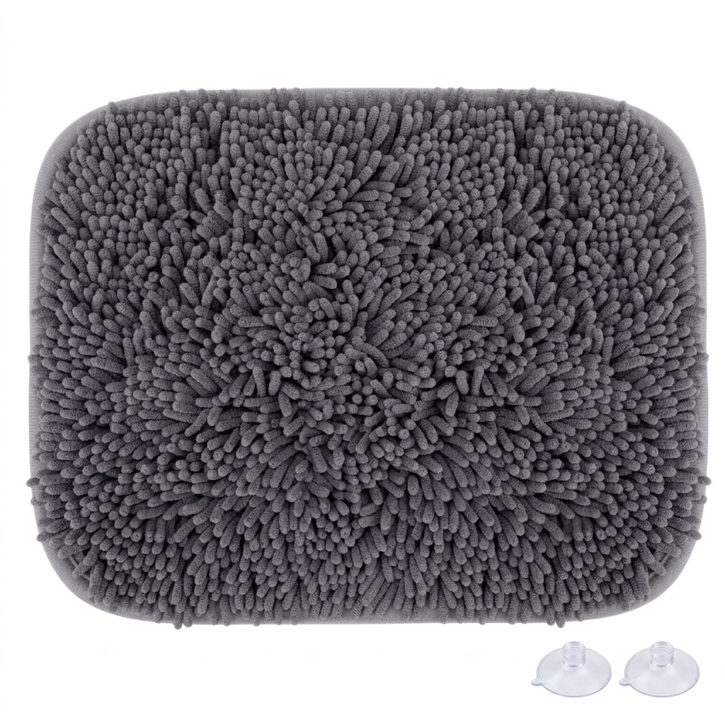 Interactive Dog Snuffle Mat – 17" × 21" Treat-Hiding Puzzle Feeding Mat (Grey) | Paws Palace