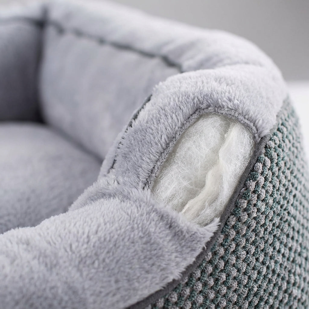 Orthopedic Rectangle Dog Bed – 30" Medium Washable Pet Bed with Raised Bolsters (Grey) | Paws Palace