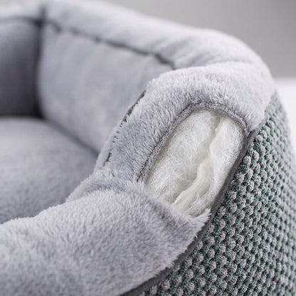 Orthopedic Rectangle Dog Bed – 30" Medium Washable Pet Bed with Raised Bolsters (Grey) | Paws Palace
