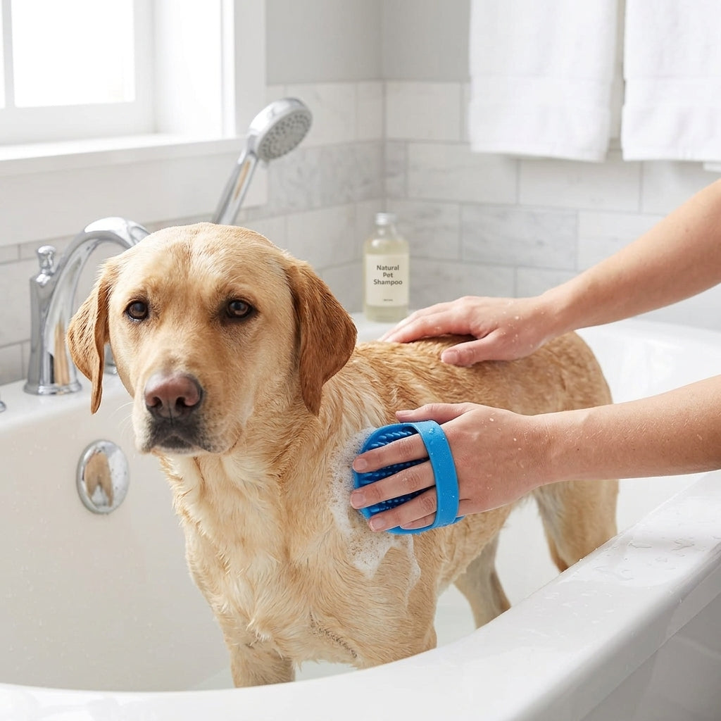Pet Bathing & Grooming Brush Set – Soft Rubber Massage Brushes for Dogs & Cats, 2-Pack | Paws Palace