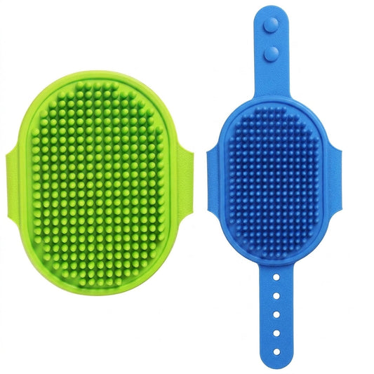 Pet Bathing & Grooming Brush Set – Soft Rubber Massage Brushes for Dogs & Cats, 2-Pack | Paws Palace