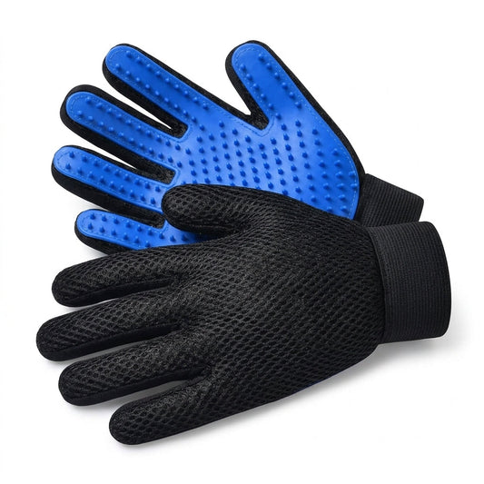 Pet Grooming Glove Set – Reusable Blue Hair Remover Gloves for Dogs & Cats, 1 Pair | Paws Palace